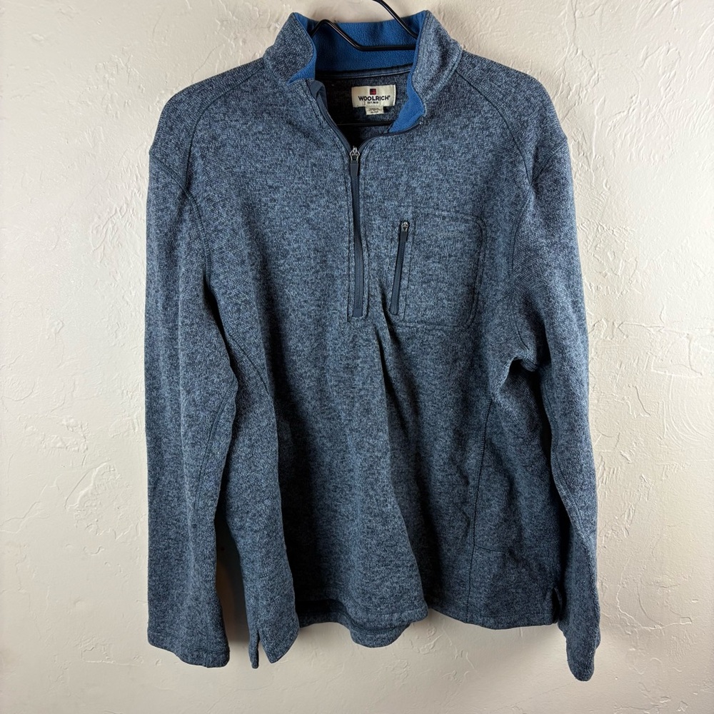 Woolrich Mens Gray 1/4 Quarter Zip Sweater Size XL